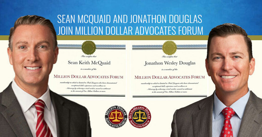 Sean McQuaid and Jonathon Douglas Join Million Dollar Advocates Forum