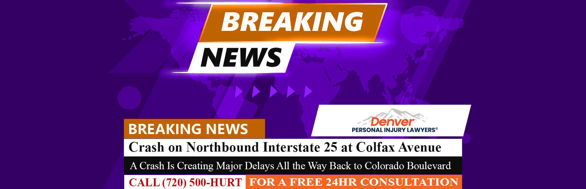 [01-21-26] Crash on Northbound Interstate 25 at Colfax Avenue Creating Major Delays from Broadway Tuesday Morning