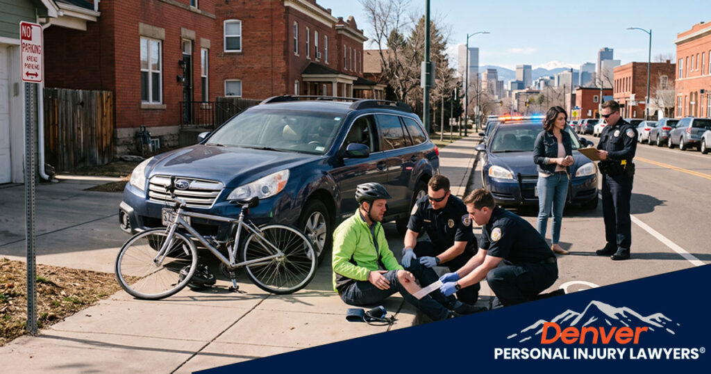 What Happens If a Car Hits You While Biking on a Denver Sidewalk?